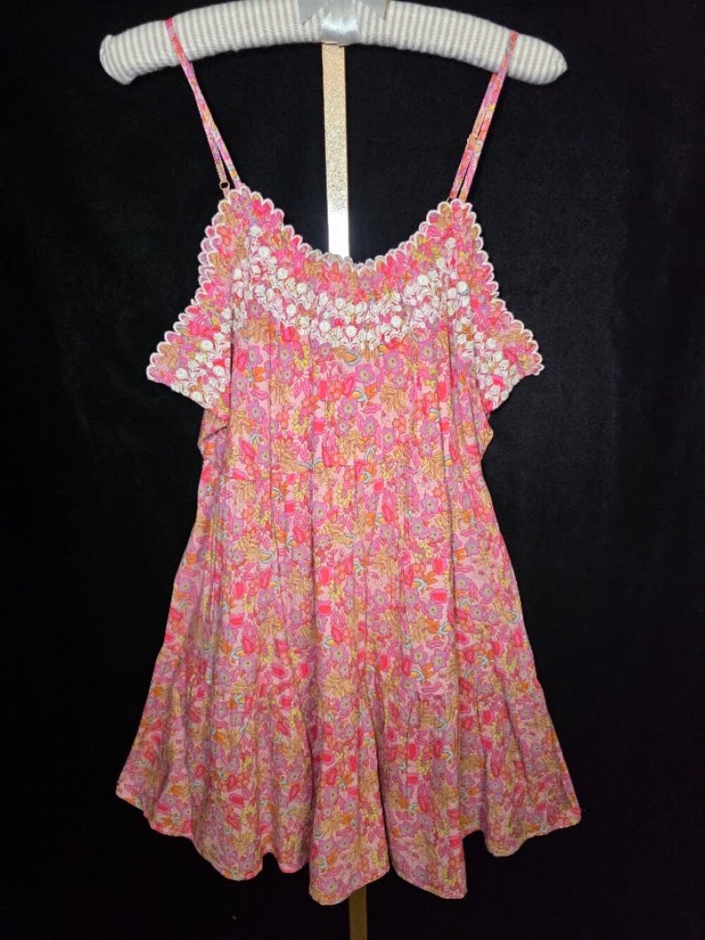 NWT Natural Life Harley Embroidered Mini Dress - Leafy Pink Floral XL